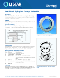 Thumbnail of document Data Sheet - Butt-Weld Sight Glass Assembly Series MV